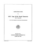 Aircraft Radio Corporation ARC H-14A Signal Generator Instruction Book (part# ARH14A-IN-C)
