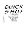 Avionics International Supply Quick Shot Avionics Manuals 1995 Installation (part# AOQUICKSHOT)