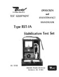 Bendix RST-1A Test Equipment Operation & Maintenance Handbook (part# I.B.1101ST)