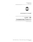 Collins 618M-1-1( ) VHF Comm Transceiver Maintenance Manual with Installation Data (part# 523-0755815-101)