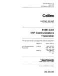 Collins 618M-3/3A VHF Comm 1976 Overhaul with Illustrated Parts (part# 523-0764898-441113)