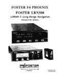 Foster LRN 500 & F4 Phoenix 1987 Installation Manual (part# 009A0631A)