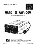 Narco Mark 12B Nav-Com 1969 Maintenance Manual (part# 3083-600)