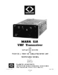 Narco Mark 12A VHF Maintenance Manual (part# 3077-600)