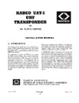 Narco UAT-1 UHF Transponder 1966 Installation Manual (part# IM-3601-622)