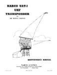 Narco UAT-1 UHF Transponder 1967 Maintenance Manual (part# MM-3601-602)