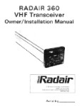 Radair 360 VHF Transceiver Installation Manual (part# 023-0003-001)