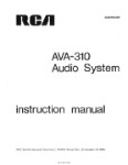 RCA - Primus - Honeywell - Sperry AVA-310 Audio System Instruction Manual (part# IB8029002)