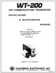 Wulfsberg Electronics, Inc. WT-200 VHF Comm. Transceiver Maintenance and Installation (part# 150-0038)