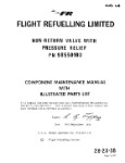 Flight Refueling Limited Non-Return Valve With Pressure Relief Component Maintenance Manual With Illustrated Parts 1982 (part# 28-23-35)