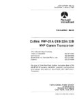 Collins VHF-21A/21B/22A/22B VHF Comm Transceiver Instruction Book 1985 (part# 523-0771854-00311A)