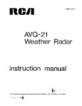RCA - Primus - Honeywell - Sperry AVQ 21 Weather Radars Maintenance Manual (part# 1B8029017)