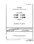 McDonnell Douglas C-54D, E, G, M 1958 Maintenance Instructions - Power Plant (part# 1C-54D-2-4)