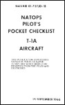 Lockheed T-1A NATOPS Pilot's Pocket Checklist (part# NAVAIR 01-75FJD-1B)