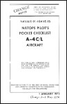 McDonnell Douglas A-4C, A-4L NATOPS Pilot's Pocket Checklist (part# NAVAIR 01-40AVE-1B)