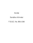 Bendix Sensitive Altimeter 1940 Installation, Operation & Service Instructions (part# BXSENSITIVEALT-IN-C)
