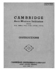 Cambridge Instrument Company Aero Mixture Indicators Installation, Operation, Maintenance, Parts List (part# A.M.I.-NO.-100A)