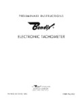 Bendix Electronic Tachometer 1962 Preliminary Instructions (part# MG-1152)