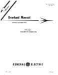 General Electric Company Tachometer Generator Type CM-9 Overhaul Manual (part# 446-4563K60-700)