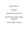 Bendix Engine Driven Single Voltage Installation & Maintenance Instructions (part# FORM-626)
