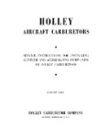 Holley Carburetor Company Model H, HA, HAR 1943 Service Instructions (part# HOH,HA,HARCARB-IN-C)