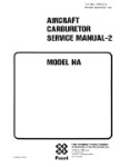 Marvel-Schebler Model HA A-C Carburetor 1984 Maintenance Manual (part# FAPCO-4)