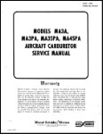 Marvel-Schebler MA3A, MA3PA, MA3SPA, MA4SPA1970 Maintenance/Service Manual (part# MS-629)