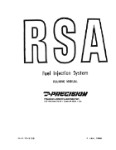 Precision Airmotive Corp RSA Fuel Injection System Training Manual (part# 15-812B)