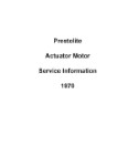 Prestolite Actuator Motor 1979 Service Information (part# ESZ)