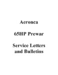 Aeronca 65HP Pre War  Service, Letters, Bulletins (part# AE65HOSLB)