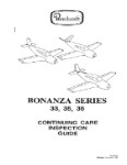 Beech 33, 35, 36 Bonanza Continuing Care Inspection Guide (part# 98-36711D)