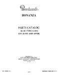 Beech 36 & A36 Bonanza Parts Catalog (part# 36-590001-1C)