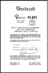 Beech 95-B55 Series Pilot's Operating Handbook & Flight (part# 96-590011-23A3)