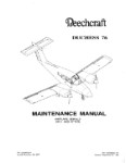 Beech Duchess 76 Maintenance Manual (part# 105-590000-7)
