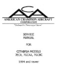 Bellanca Citabria 7ECA, 7GCAA, 7GCBC 1994 & up Maintenance Manual (part# BL7ECA94&UPM)