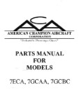 Bellanca Citabria 7ECA, 7GCAA, 7GCBC 1994 & up Parts Catalog (part# BL7ECA94&UPP)