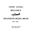 Bellanca 8KCAB Decathlon 1973-74 Owner's Manual (part# BE8KCB73-74-O)