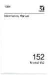 Cessna 152 1984 Pilot's Information Manual (part# D1249-13)