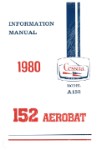 Cessna A152 Aerobat 1980 Pilot Information Manual (part# D1171-13)