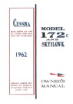 Cessna 172C & Skyhawk 1962 Owner's Manual (part# D124-13)