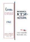 Cessna 172C & Skyhawk 1962 Owner's Manual (part# D124-13)