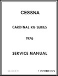 Cessna 177RG Cardinal RG 1976 Maintenance Manual (part# D2009-13)