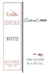 Cessna 177RG Cardinal 1972 Owner's Manual (part# D905-13)