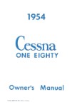 Cessna 180 1954 Owner's Manual (part# P131)