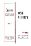 Cessna 180H 1967 Owner's Manual (part# D413-13)