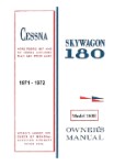 Cessna 180H Skywagon 1971-72 Owner's Manual (part# D946-13)