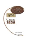 Cessna 185A 1962 Owner's Manual (part# D129)