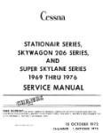 Cessna 206 Skywagon & SuperSkylane 1969-76 Maintenance Manual (part# D2007-13)