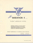 Marathon I, IA Flight Manual (part# TP HP(R)2)