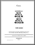 Cessna 401, 401A, 401B 402, 402A, 402B Parts Catalog (part# P499-12)